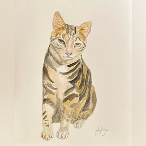 Custom watercolor pet portraits! My instagram handle is yeewatercolorworld.